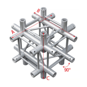 Milos QTUU51 truss vierkant 5-weg kruis 50x50cm