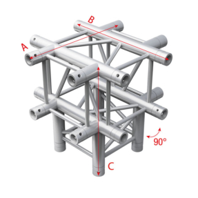 Milos QTUU51 truss vierkant 5-weg kruis 50x50cm