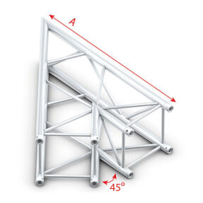 Milos Pro-40 Square F Truss - Corner - Heavy Duty QCLF19 - 45° corner - F