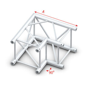 Milos Pro-40 Square F Truss - Corner - Heavy Duty QCLF21 - 90° corner - F