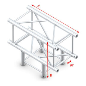 Milos Pro-40 Square F Truss - T-Cross 3-way QTLF35 - 90° corner - heavy duty - F