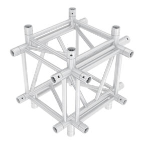 Milos Pro-40 Square G Truss - Cross + Down, 5-way QCLU51 - 90° corner - heavy duty - G